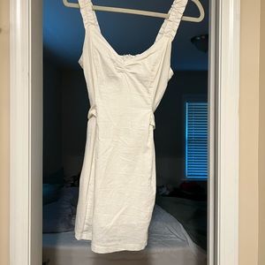 White linen dress
